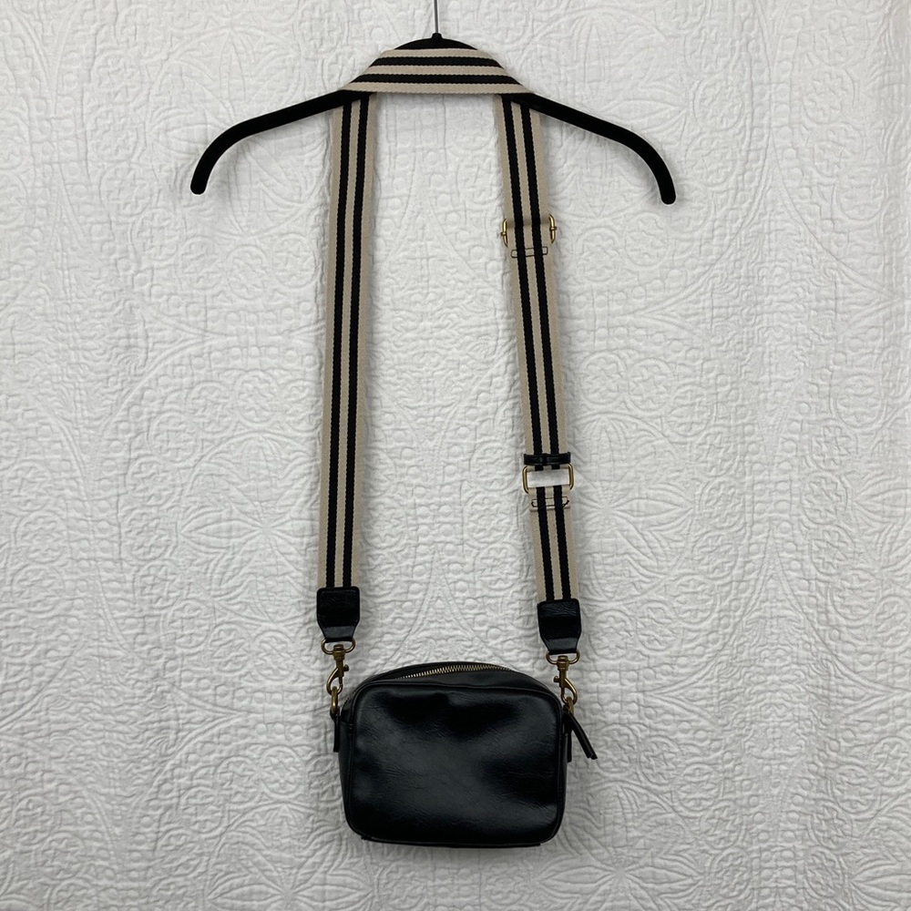 Universal Thread Checkered Black and Cream Crossbody Bag Faux Leather Cute 8 x 6 - Picture 8 of 12